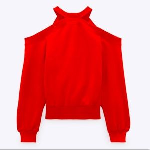 New Zara shoulder glow✨ dressy casual sweatshirt❤️